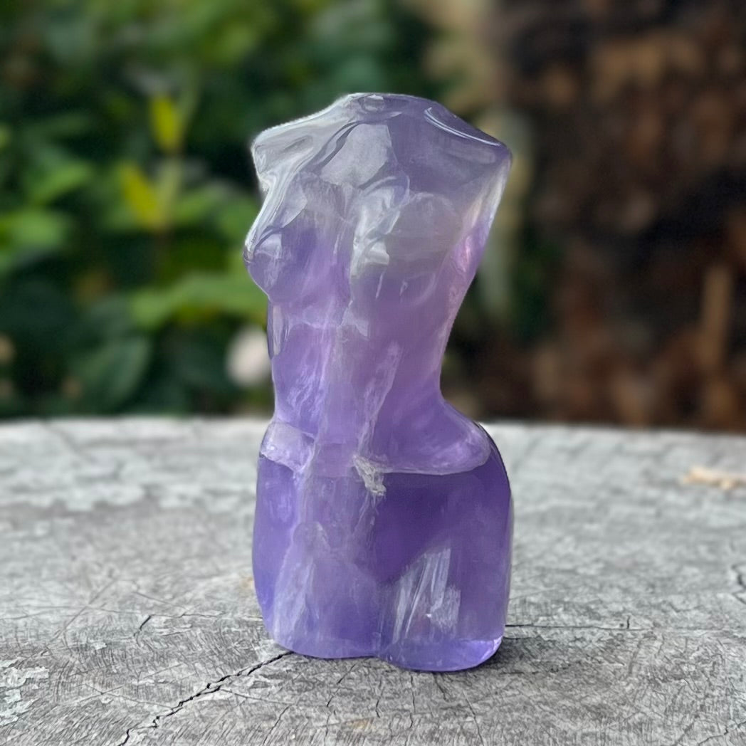 Purple Fluorite ~ Lady Body Carving