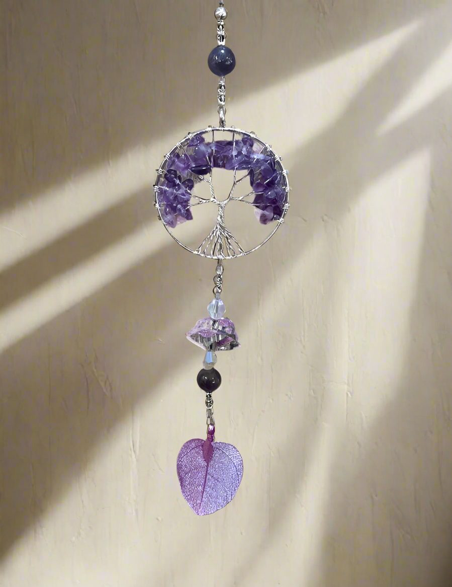 Amethyst Tree of Life Suncatcher Small