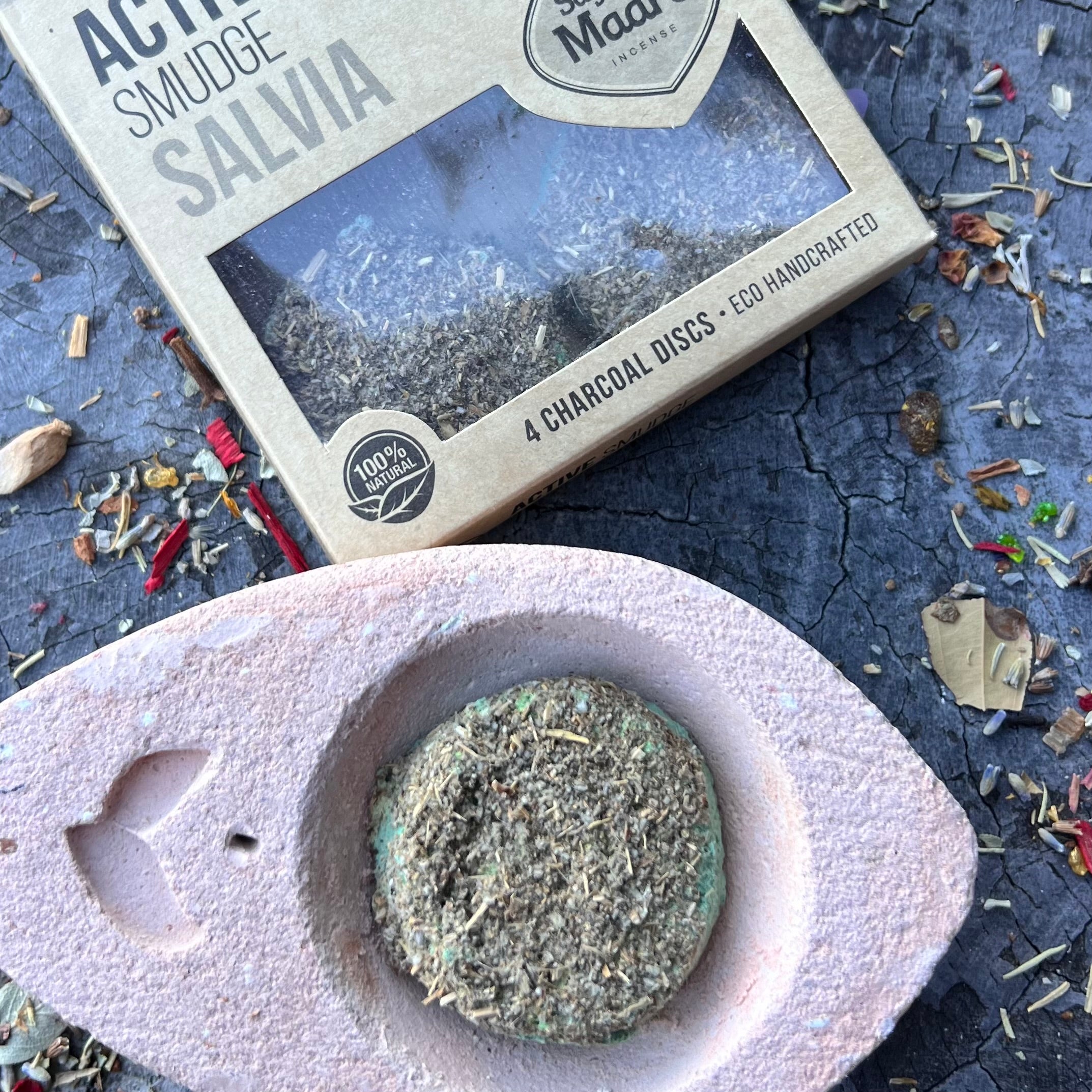 White Sage Charcoal Smudge Bomb Discs