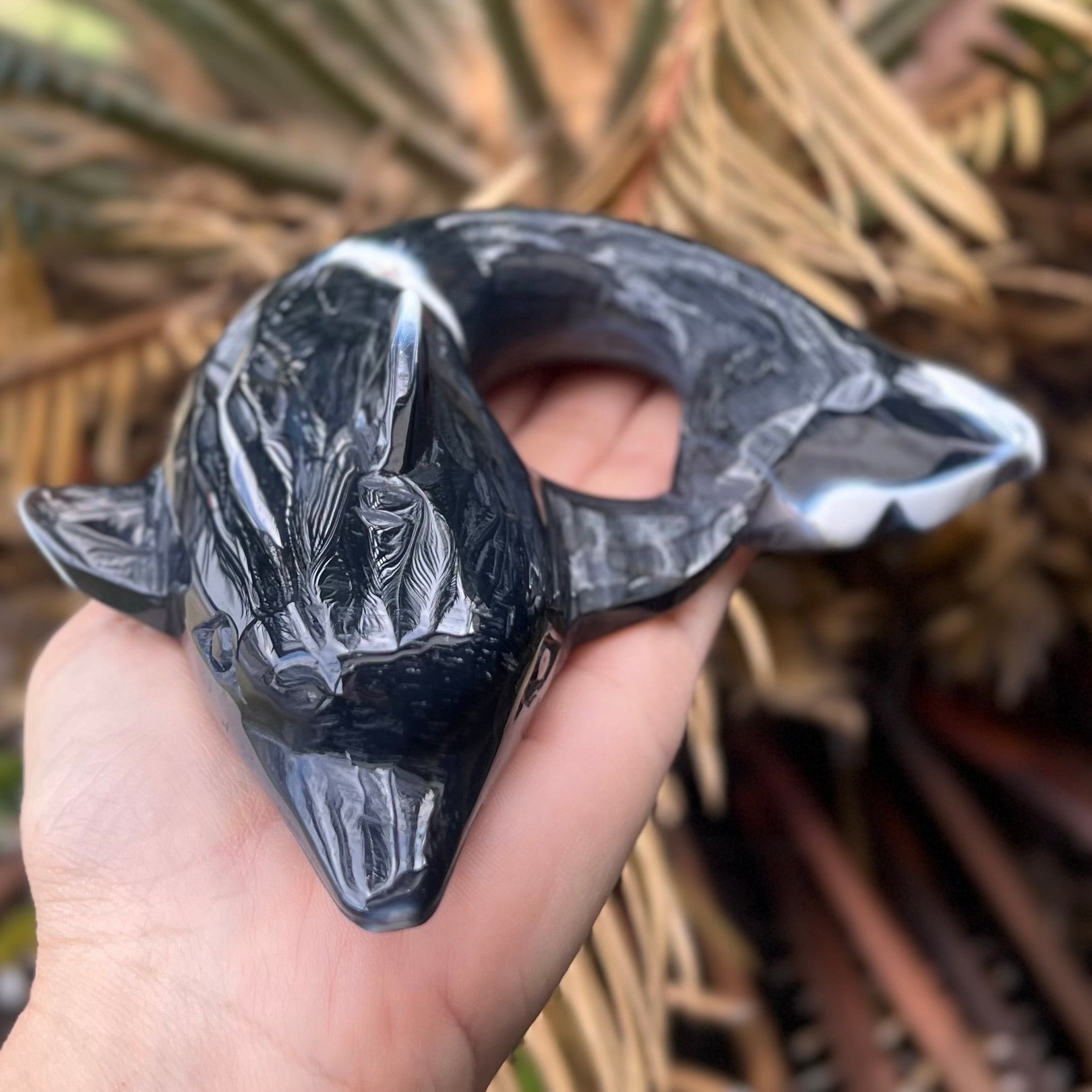 Agate Dolphin Carving