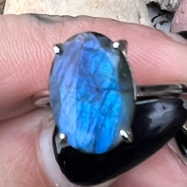 Labradorite ~ Sterling Silver Ring ~ Size 7