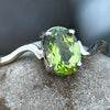 Peridot~ Sterling Silver Ring ~ Size 8