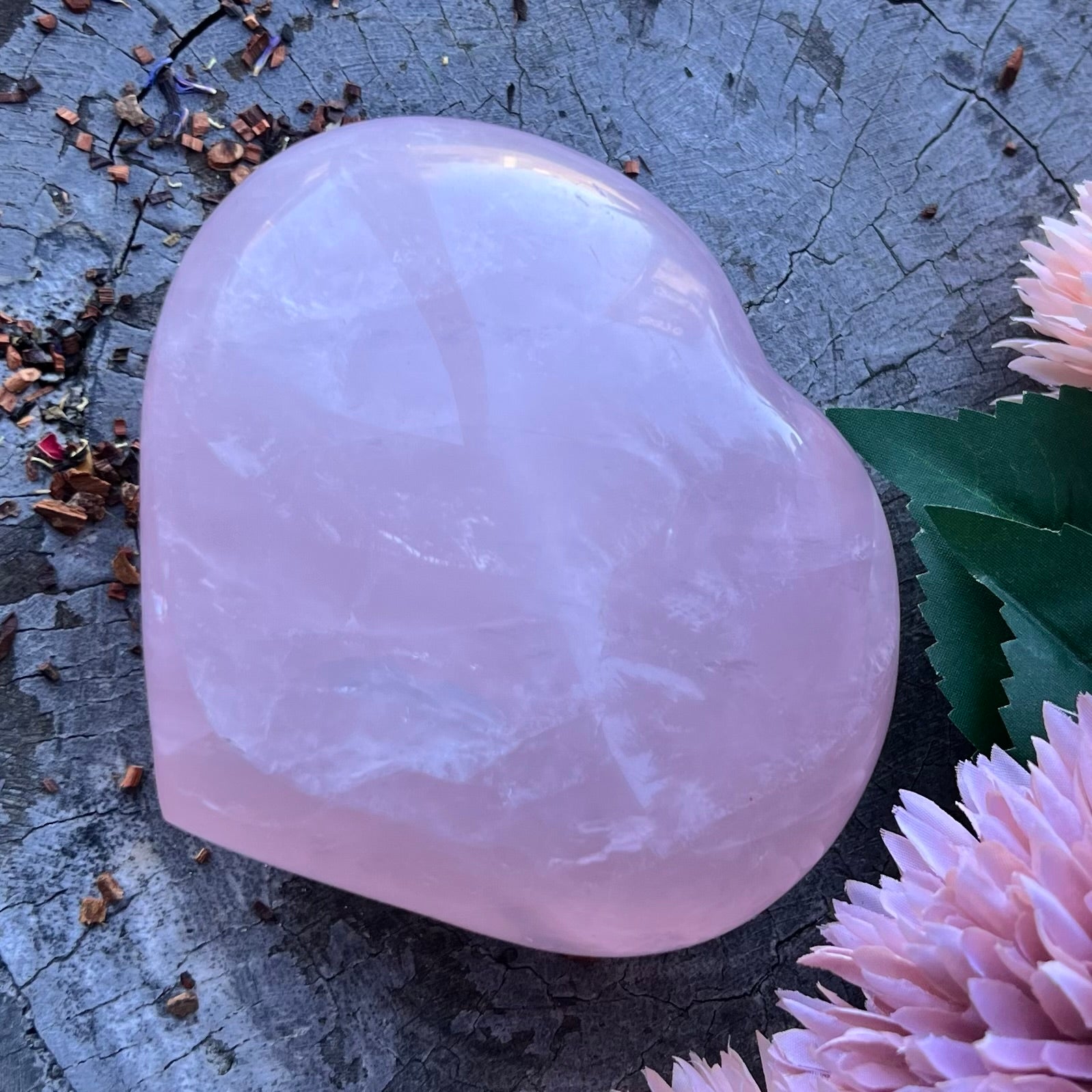 Rose Quartz Extra Large Heart