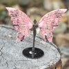 Pink Opal Butterfly Carving