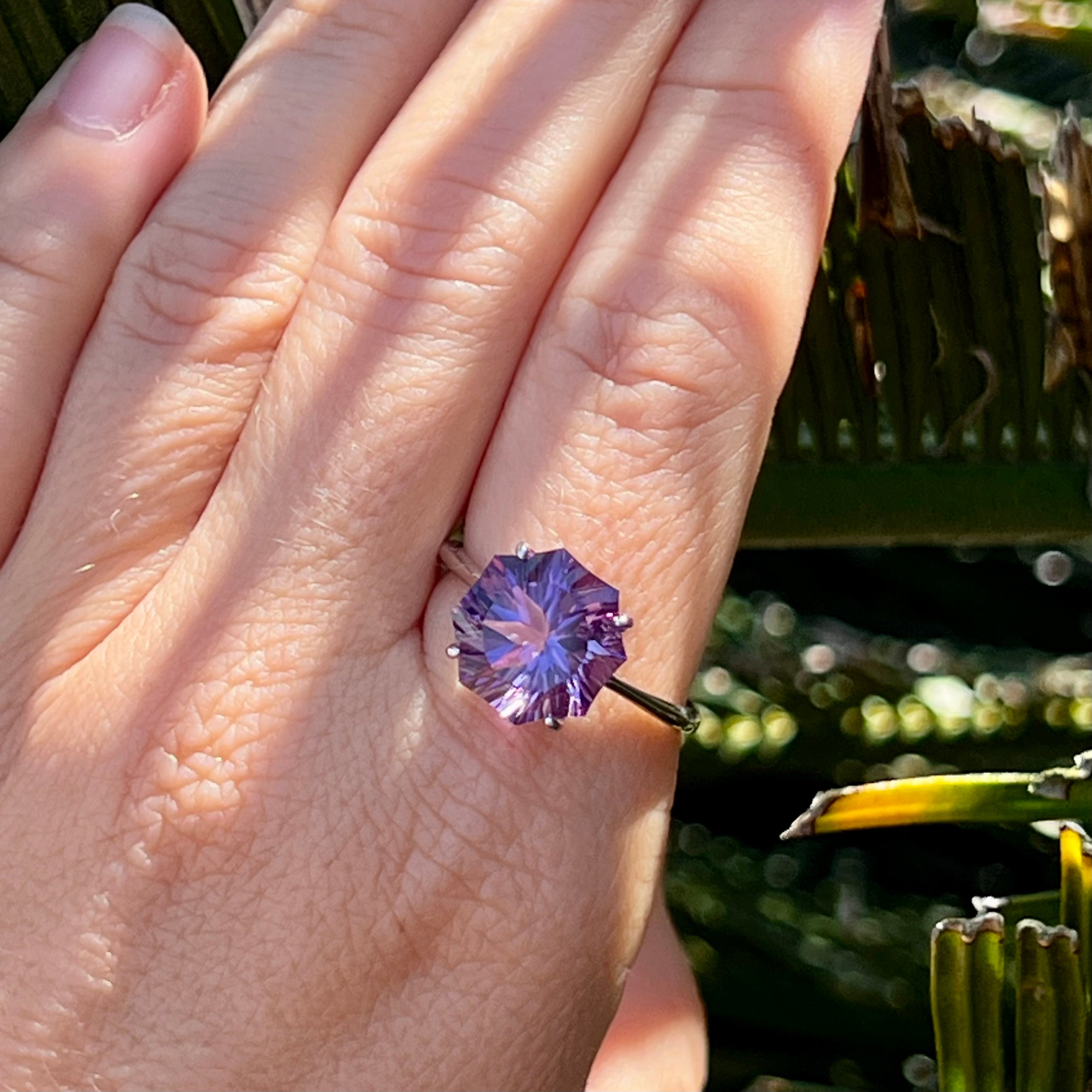 Amethyst Sterling Silver Ring ~ 10
