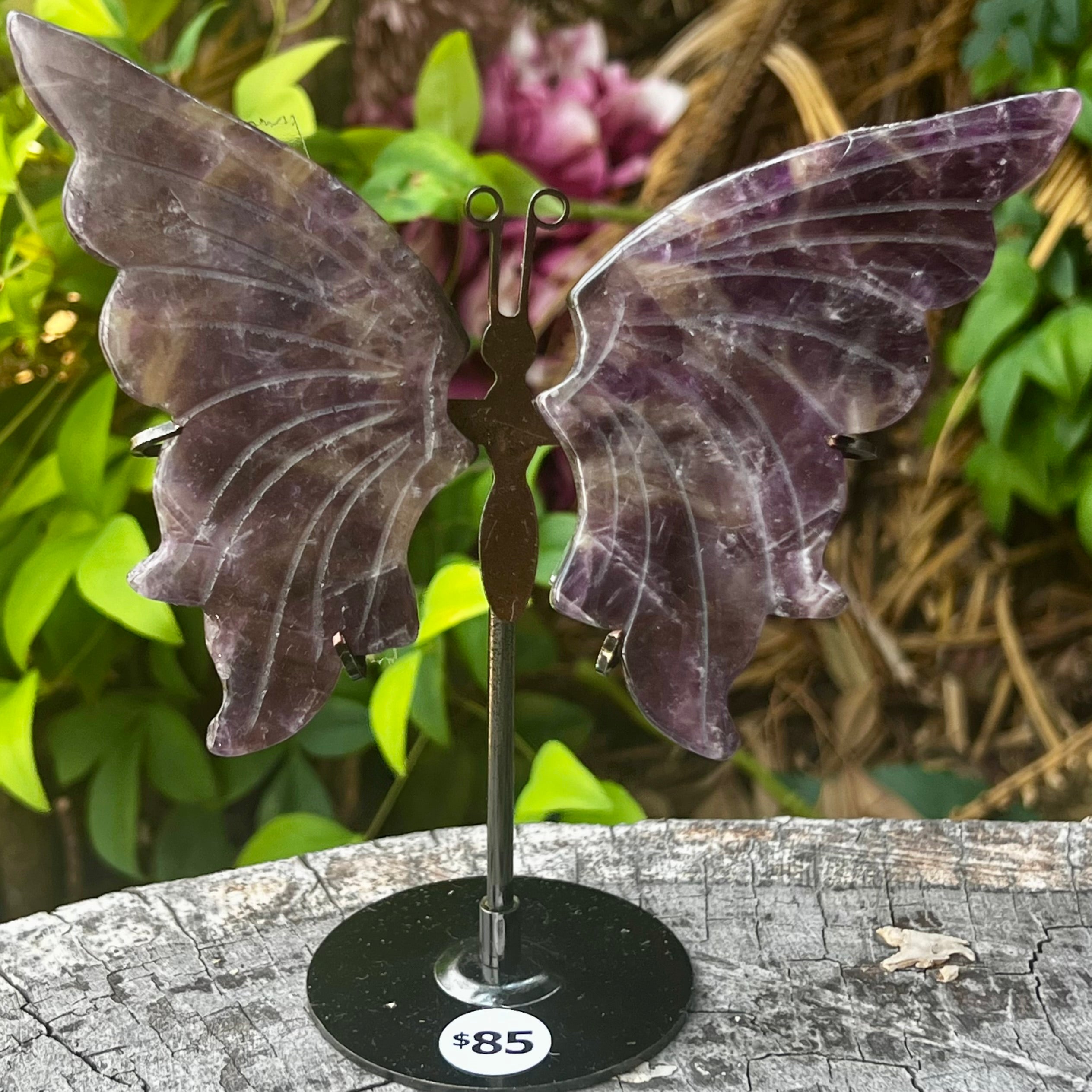 Purple Fluorite Butterfly on Stand