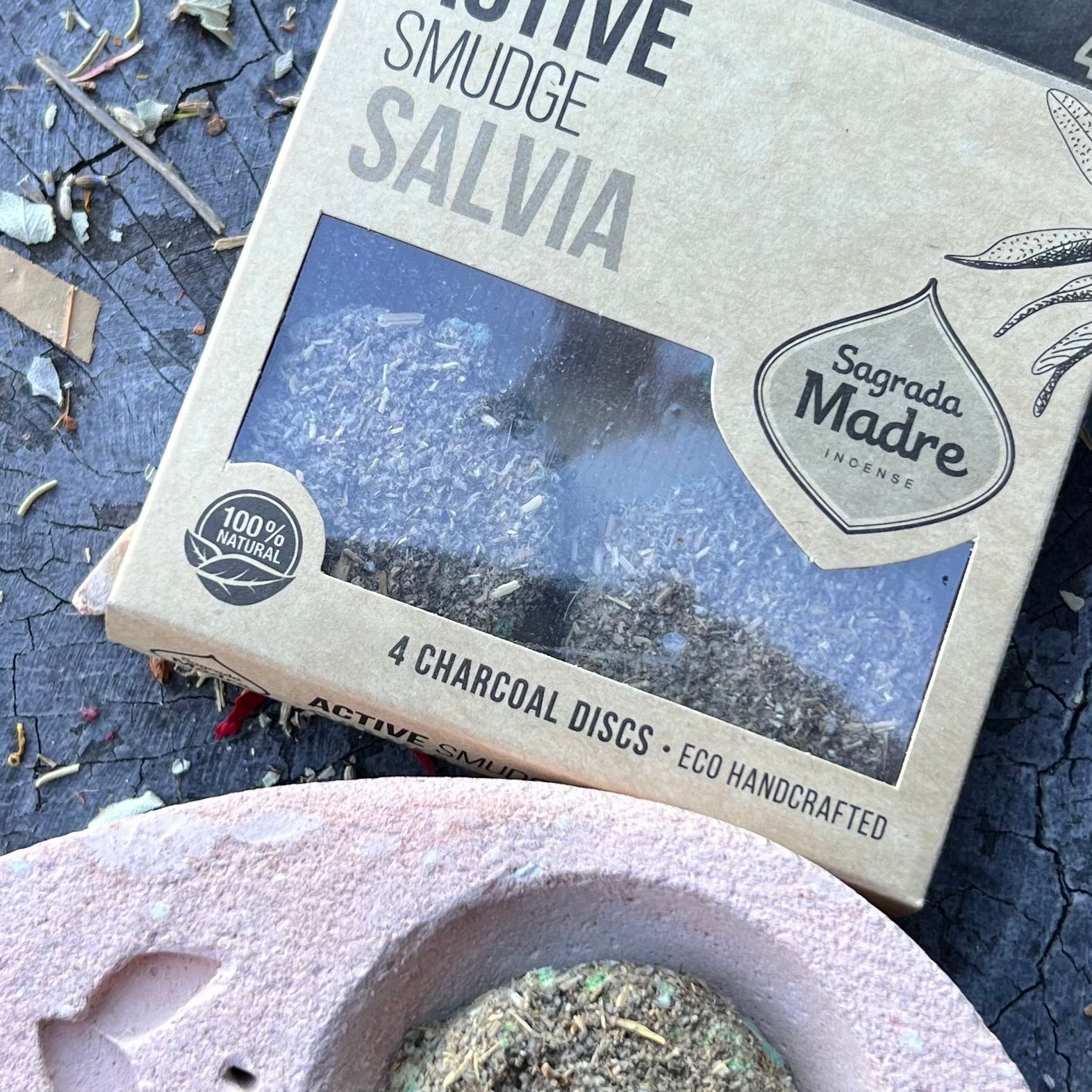 White Sage Charcoal Smudge Bomb Discs