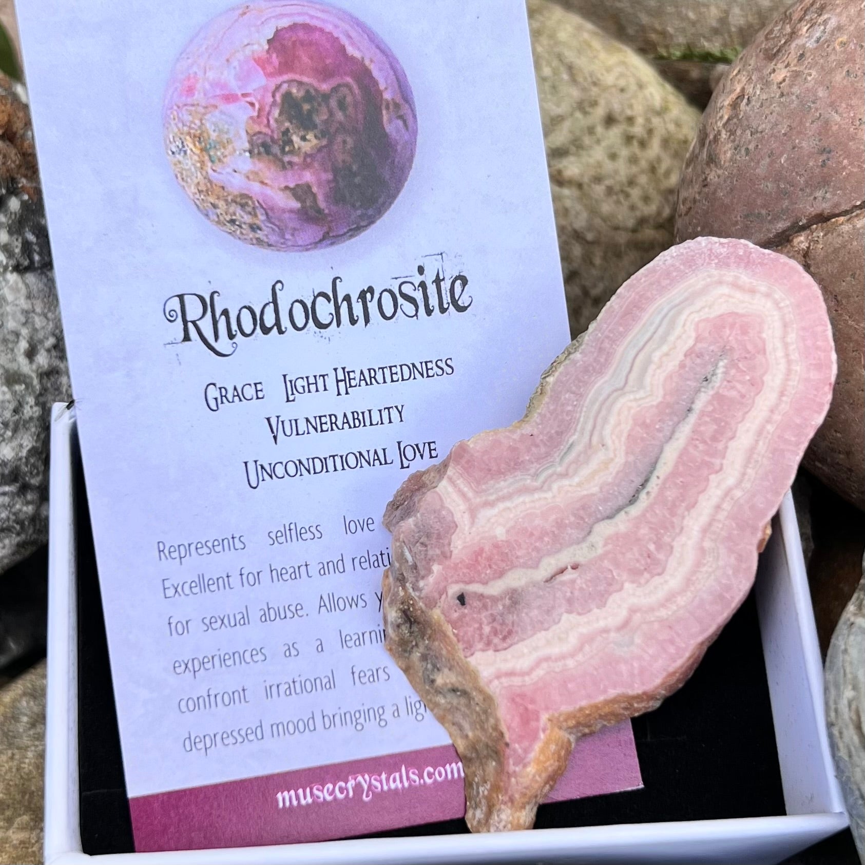 Rhodochrosite ~ Specialty Boxed Crystal (1)