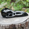 Black Obsidian Raven Skull