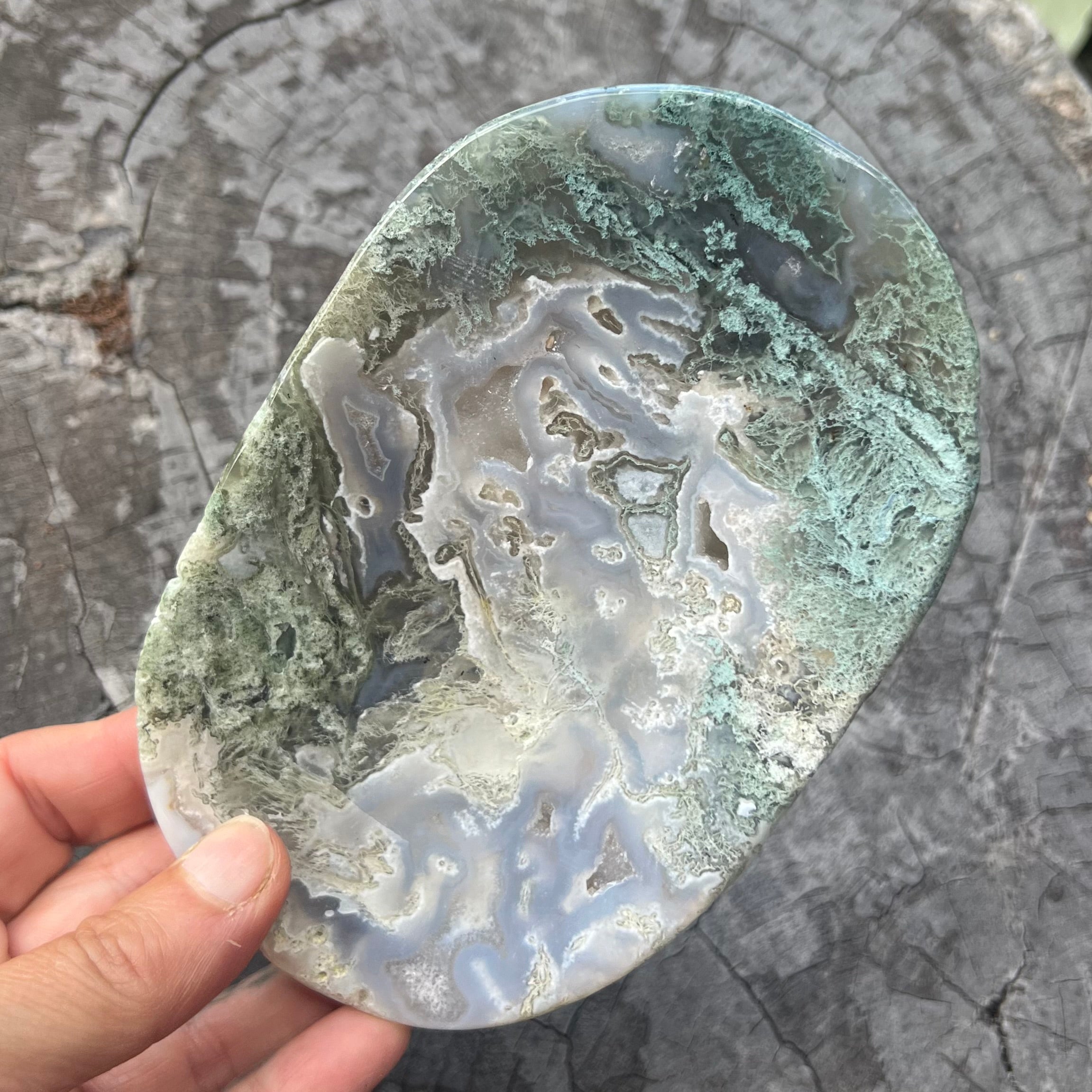 Moss Agate Dish