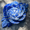 Lapis Lazuli Rose Carving