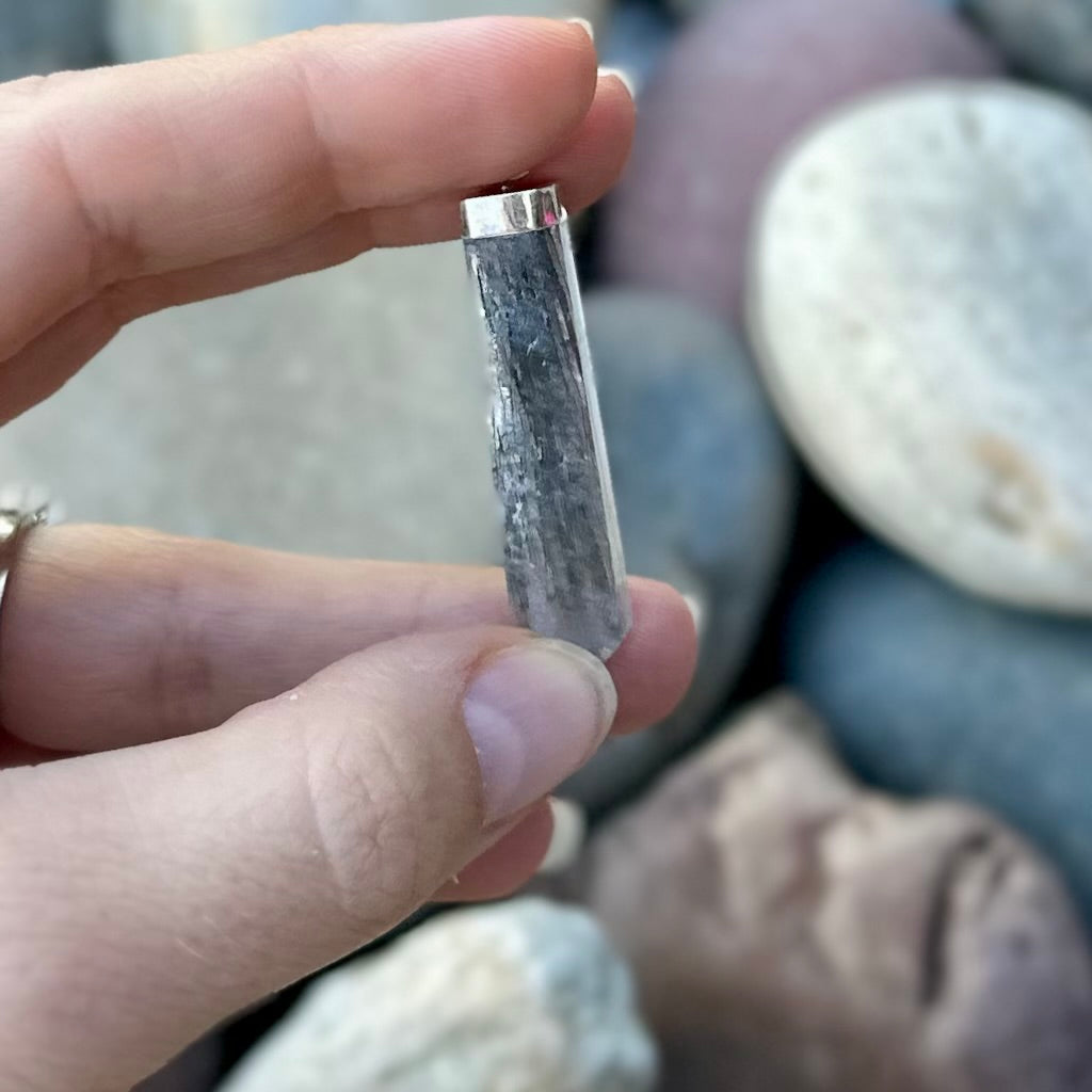 Silver Needle Rutle Quartz Pendant