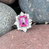 Pink Topaz ~ Sterling Silver Ring ~ 10