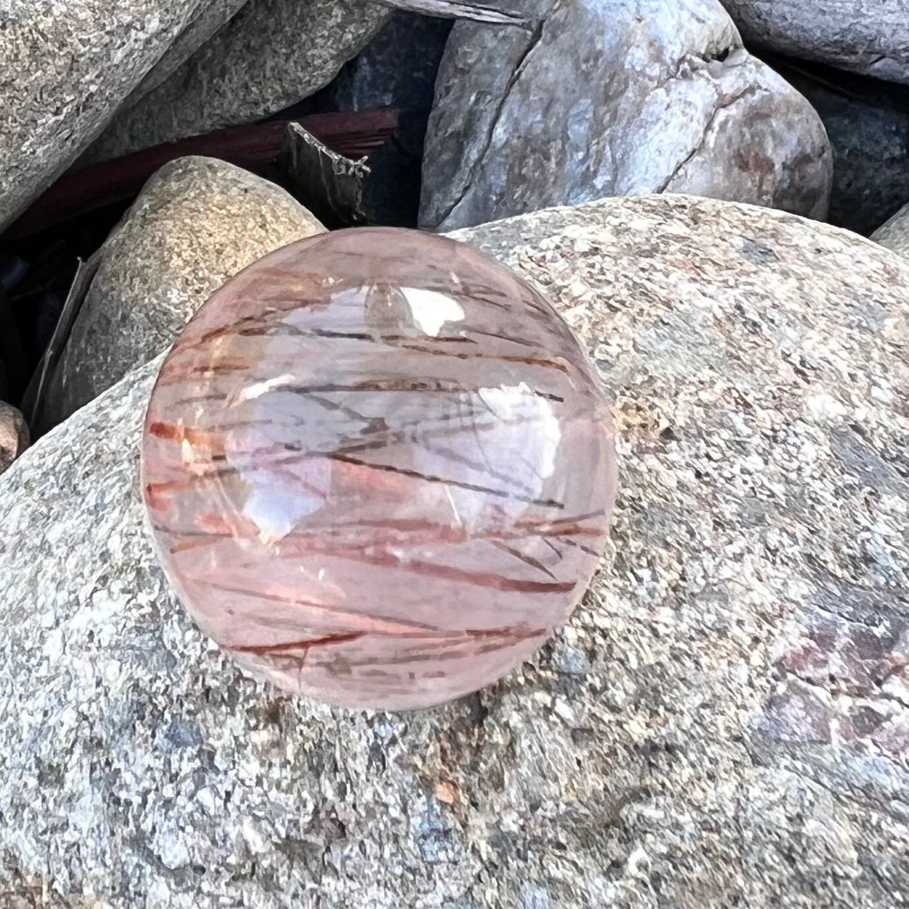 Rutilated Quartz Sphere