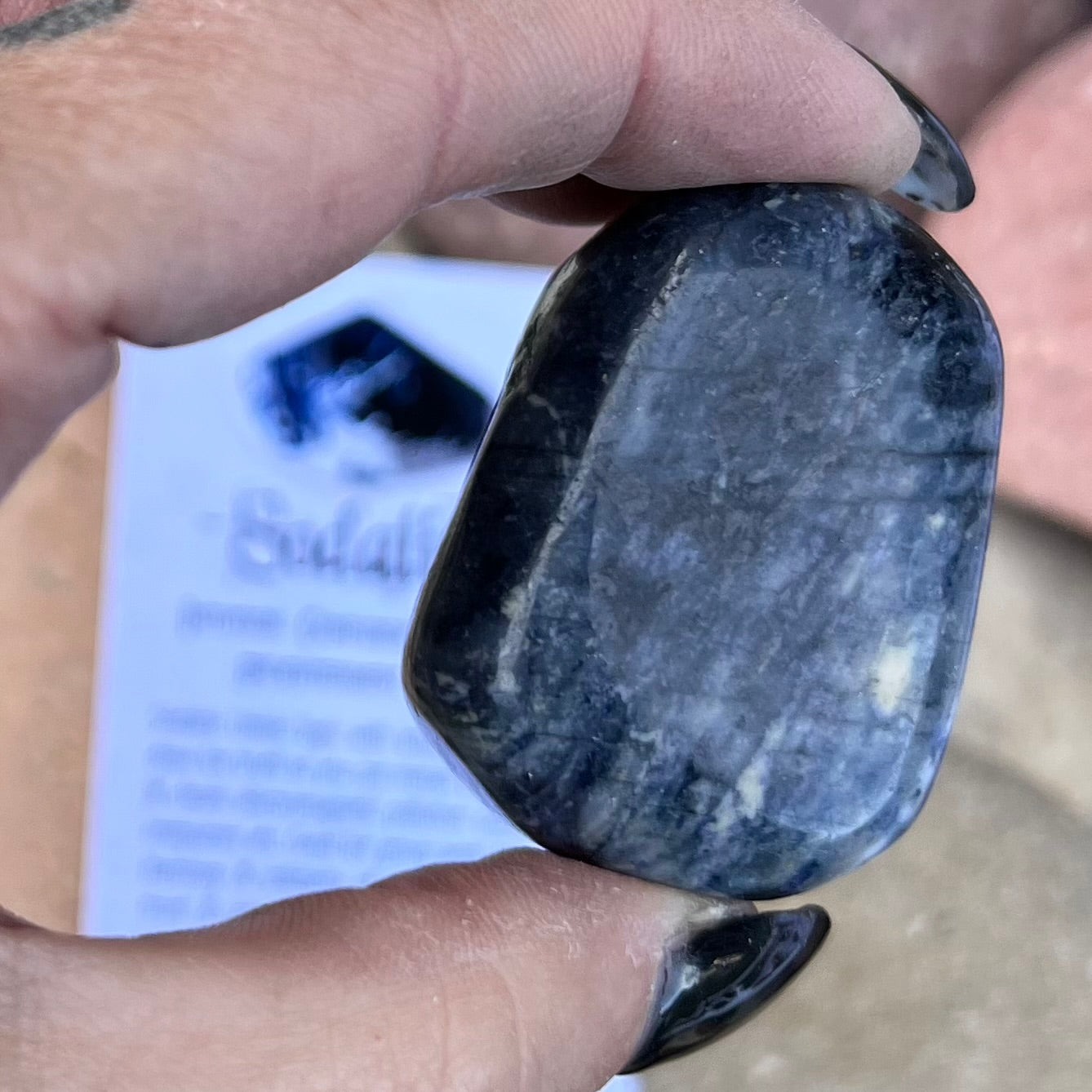 Self Expression ~ Sodalite Palm Stone