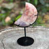 Pink Amethyst Moon on Stand