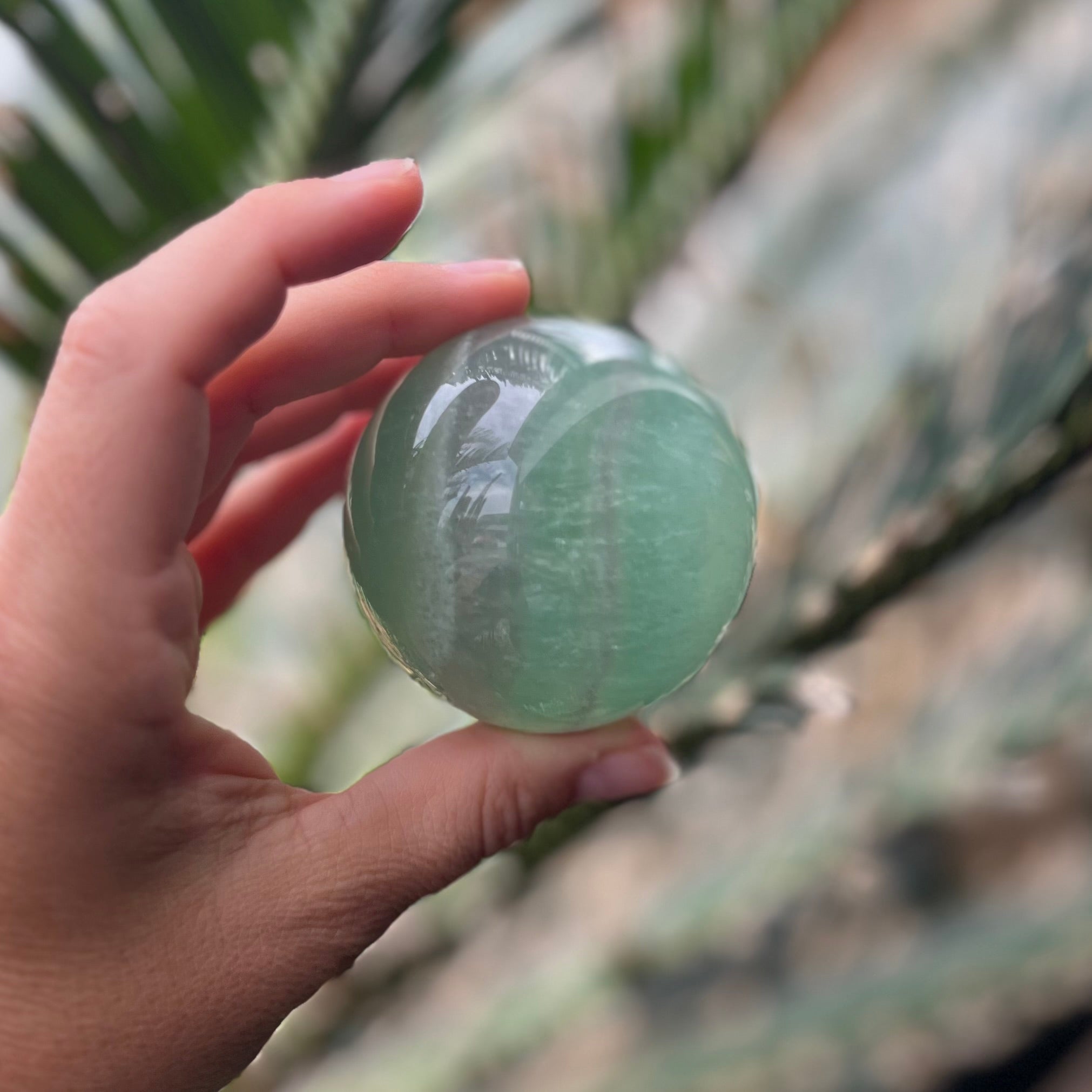 Inner Balancing Green Fluorite Sphere