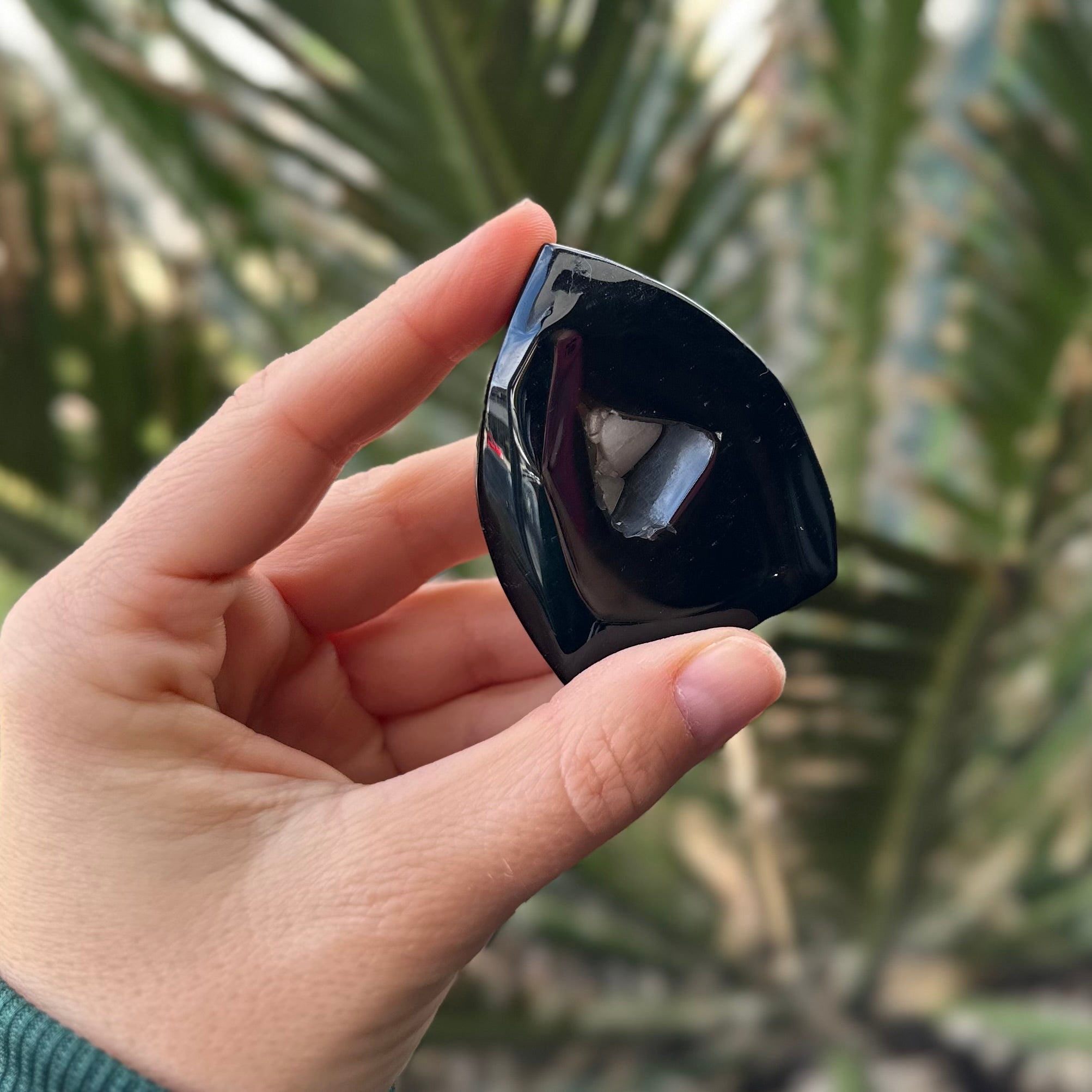 Black Flower Agate Carving