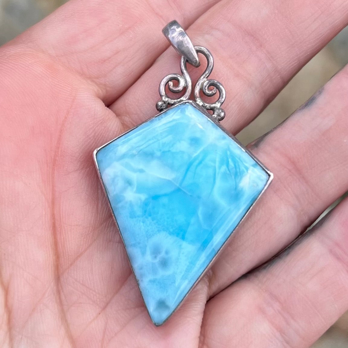 Larimar ~ Sterling Silver Pendant