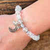 Clear Quartz Amplifying Bracelet with Celestial Crescent Moon Charm