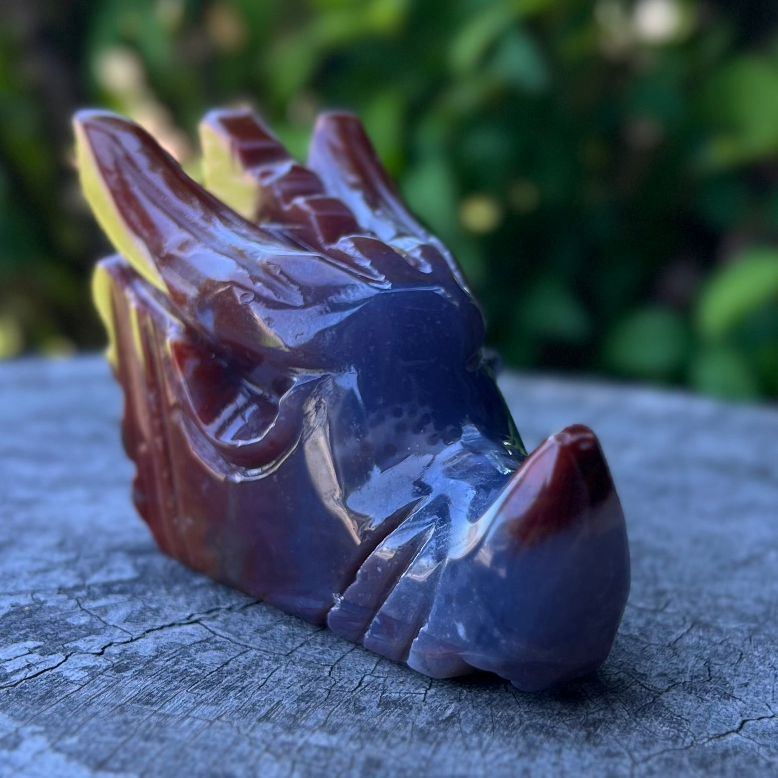 Ocean Jasper Dragon Head Carving