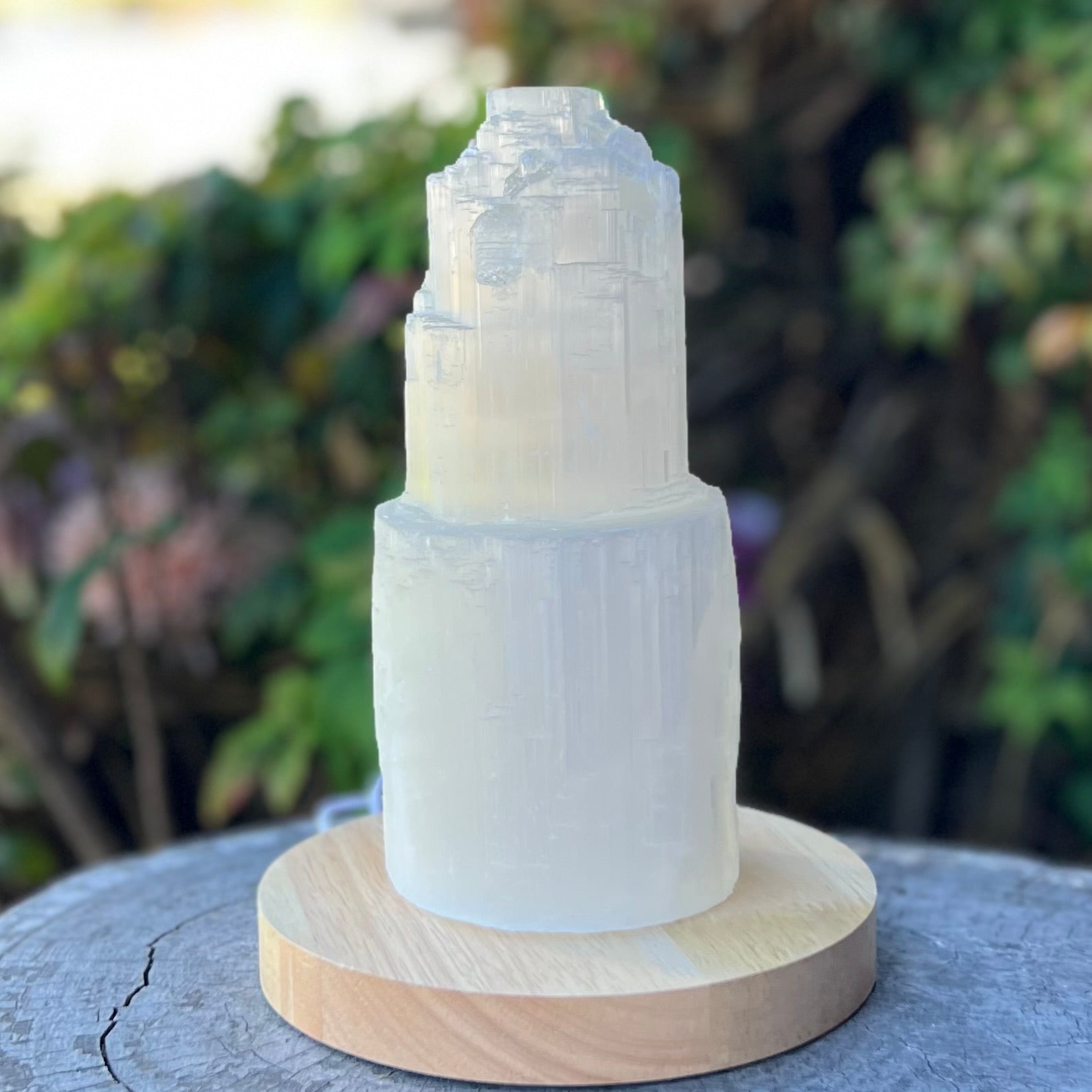 Selenite Cleansing & Charging Lamp ~ Tower Small