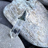 Clear Quartz with Moldavite Sterling Silver Pendant