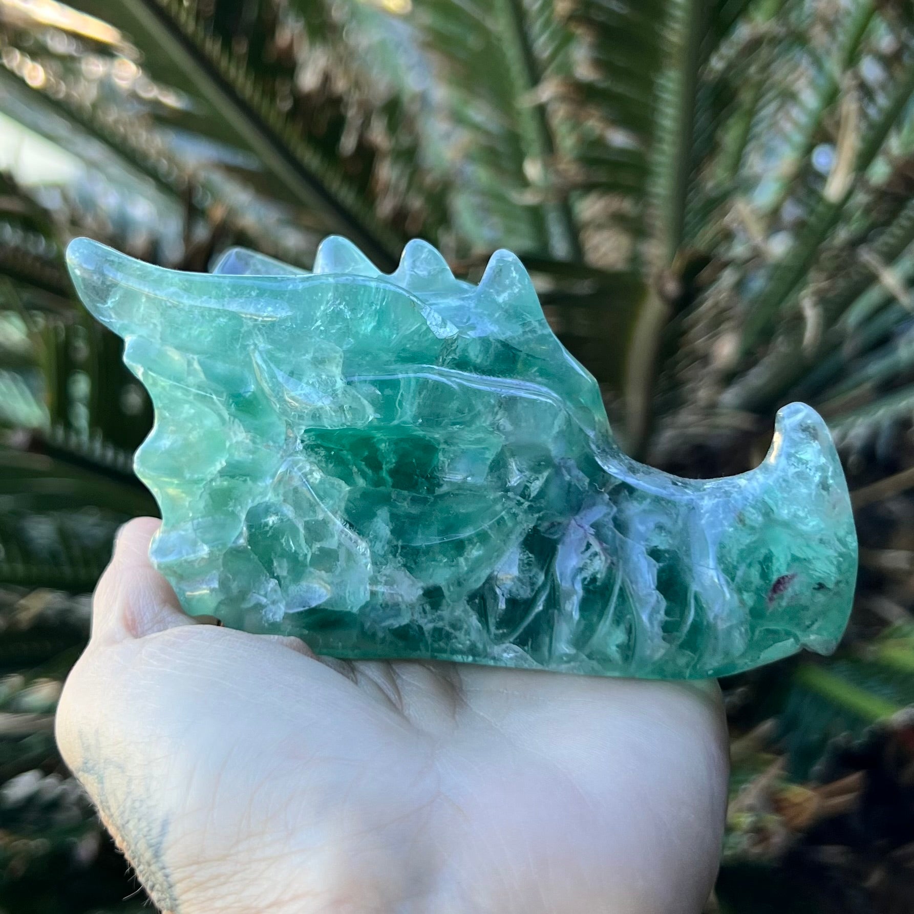 Green Fluorite Dragon Head