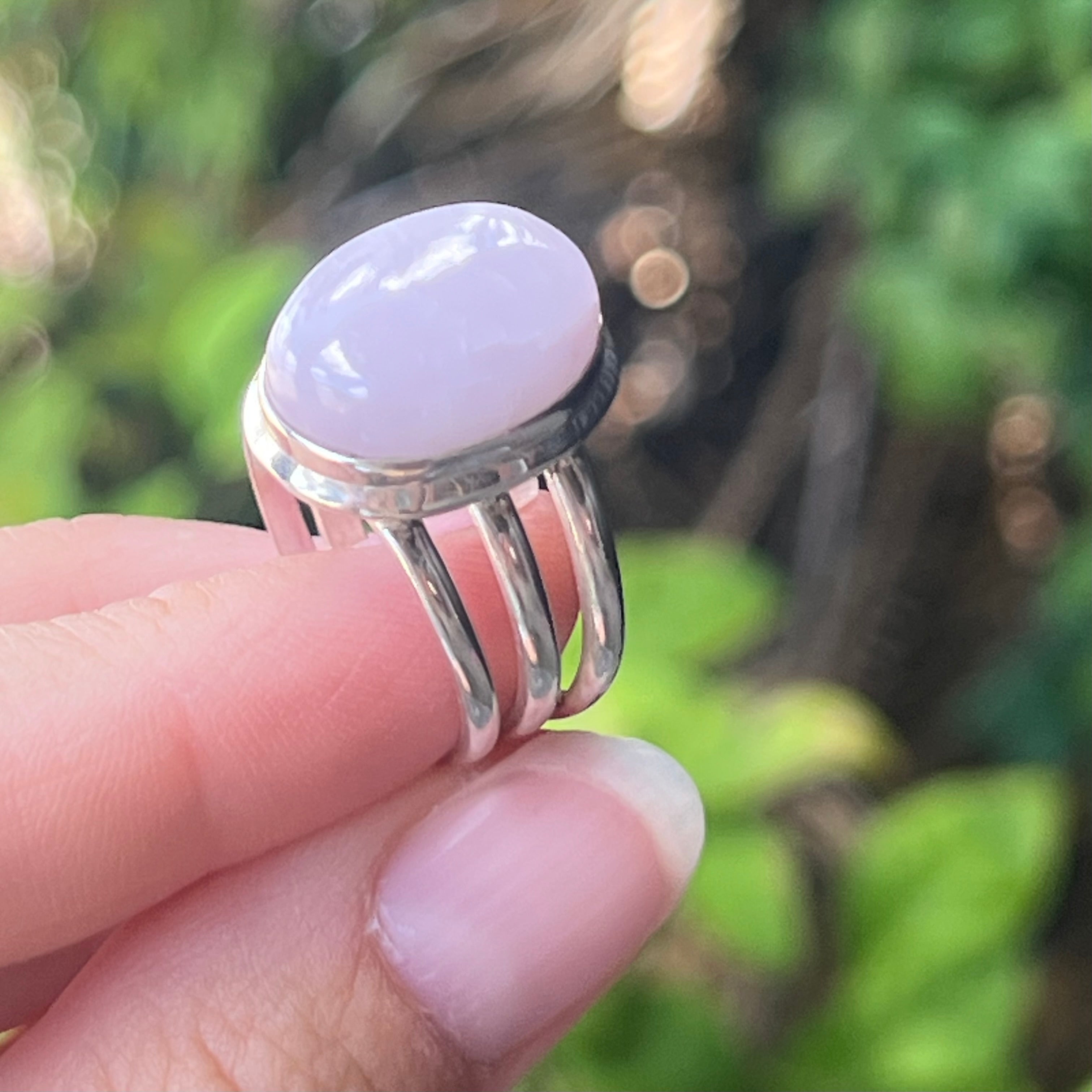 Kunzite ~ Sterling Silver Ring ~ Size 8