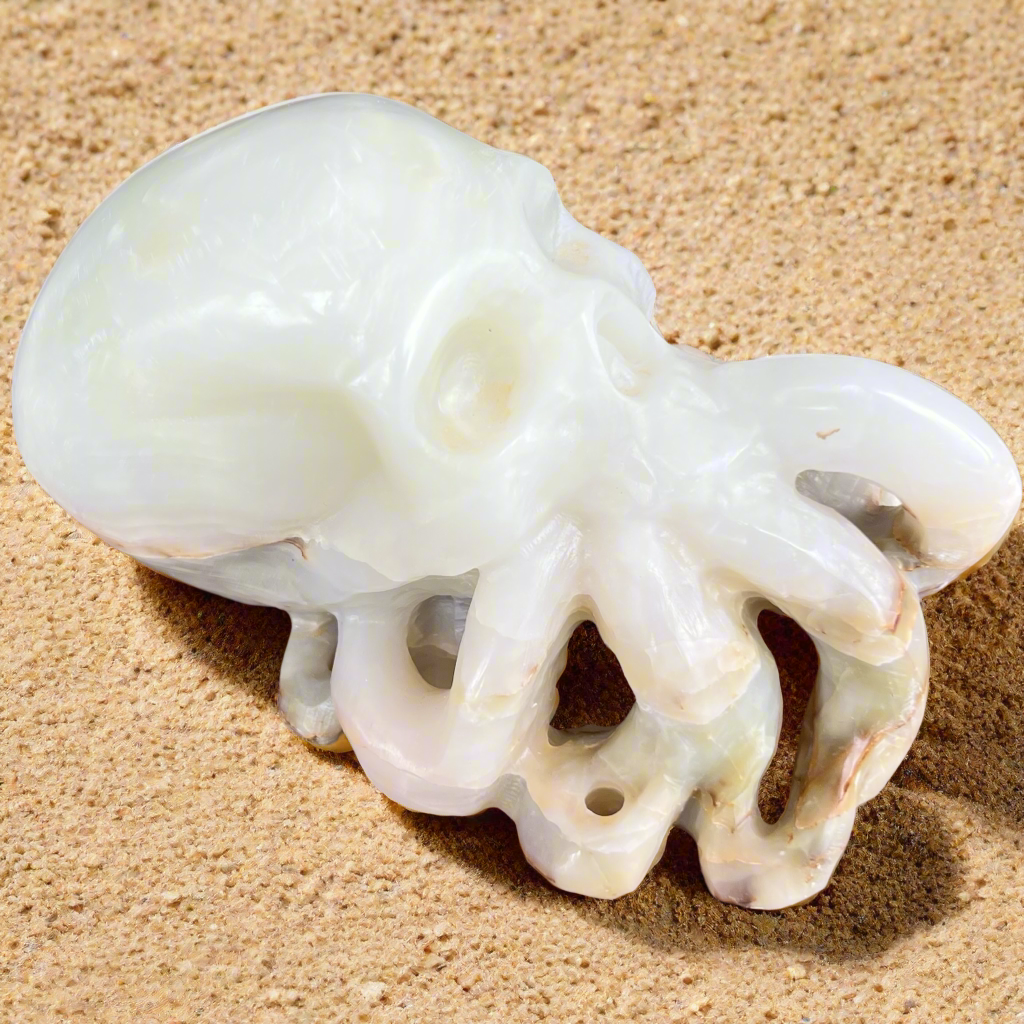 Octopus Skull Afghanistan Jade Carving