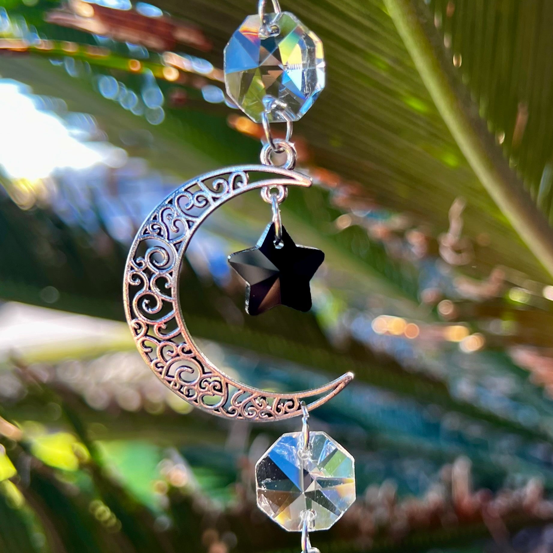 Moon and Spider Web ~ Suncatcher