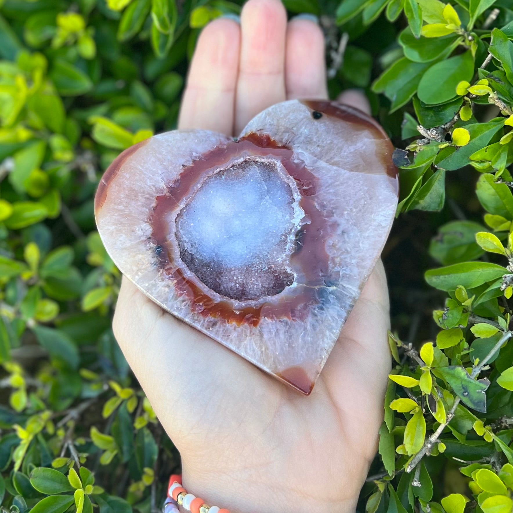 Carnelian Geode Heart