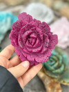 Crystal Rose Carving - Ruby