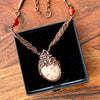 Muse Forged ~ Artesian Sunstone & Carnelian Necklace