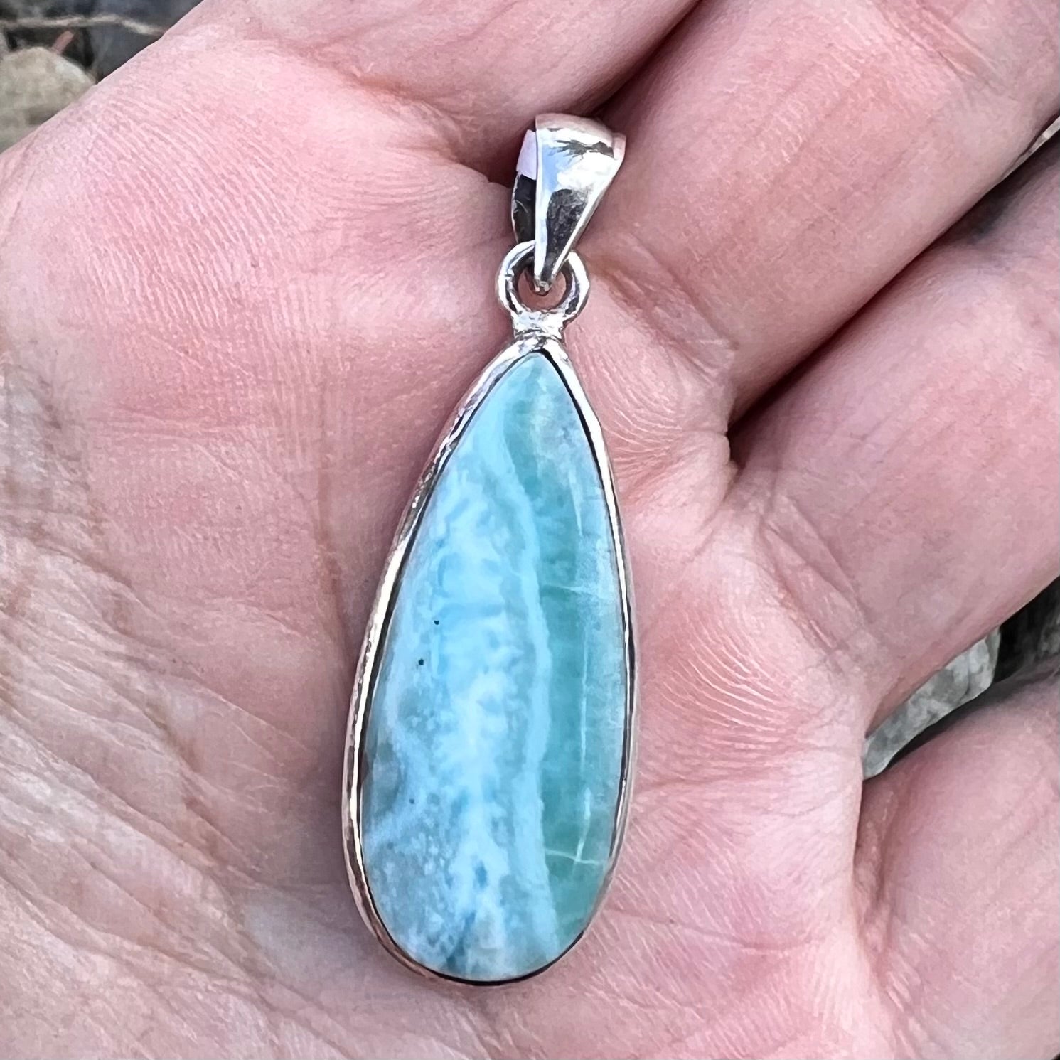 Larimar ~ Sterling Silver Pendant