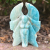 Aragonite Goddess Angel Carving