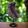 Amethyst Crescent Moon on Stand