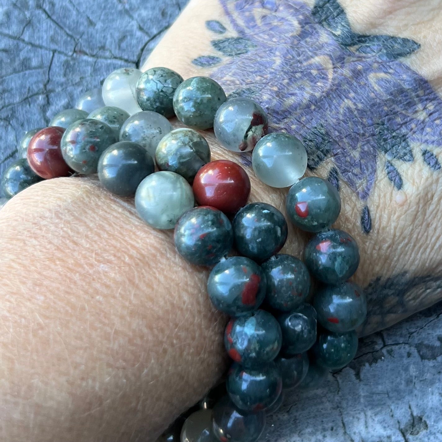 Bloodstone Courage Bracelet - 10mm