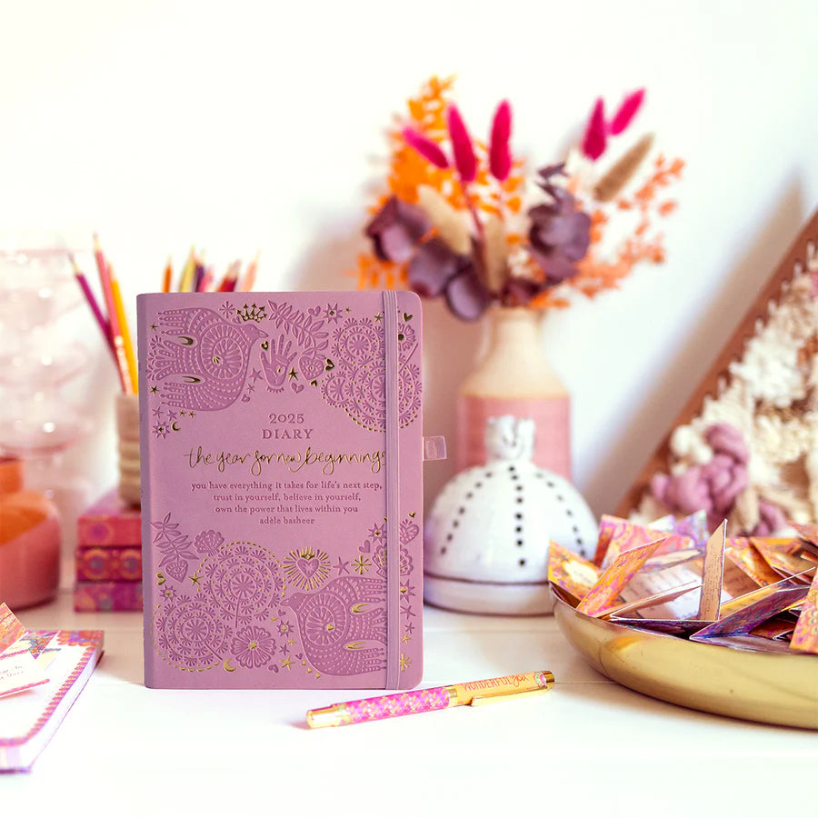 Intrinsic 2025 Diary Planner | The Year for New Beginnings - Moonlit Mauve Purple