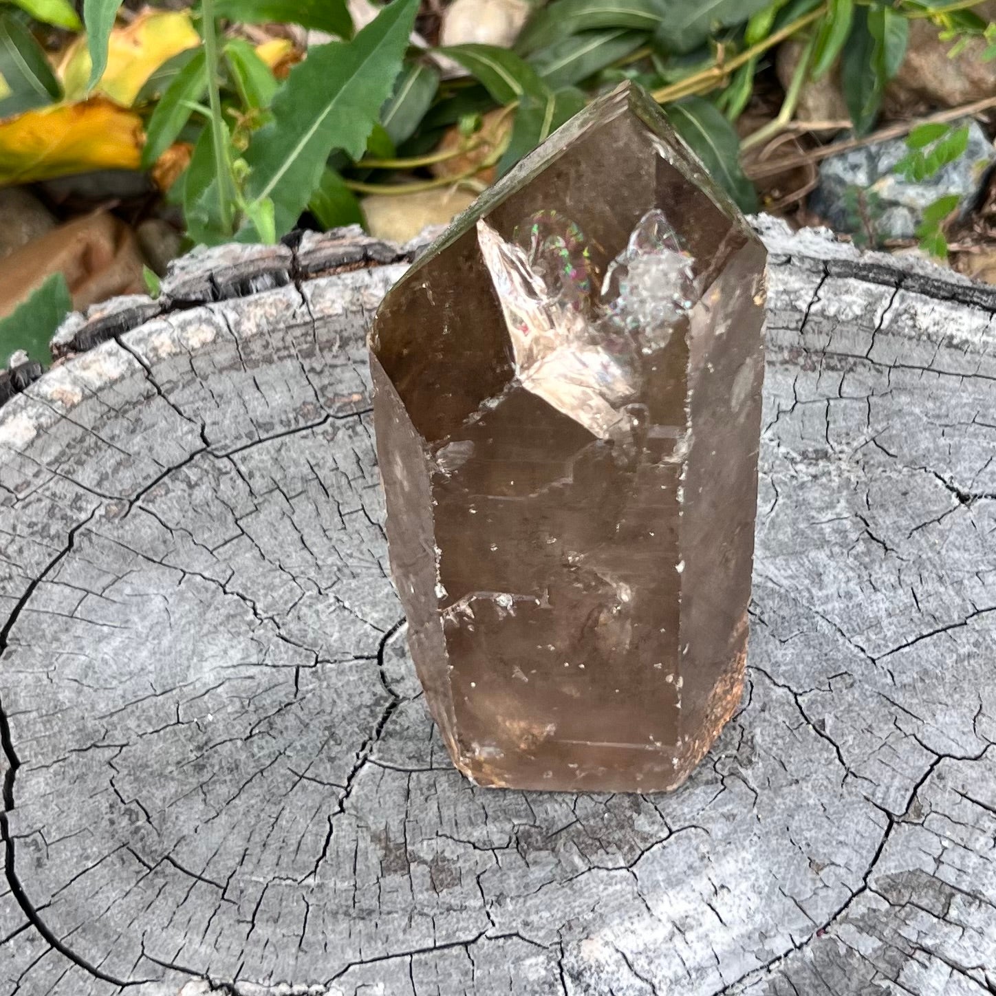 Smoky Quartz Generator Semi Raw Tower