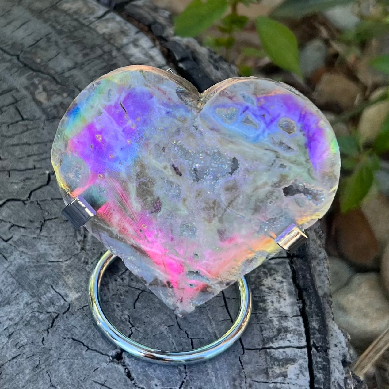 Sphalerite Heart on Stand