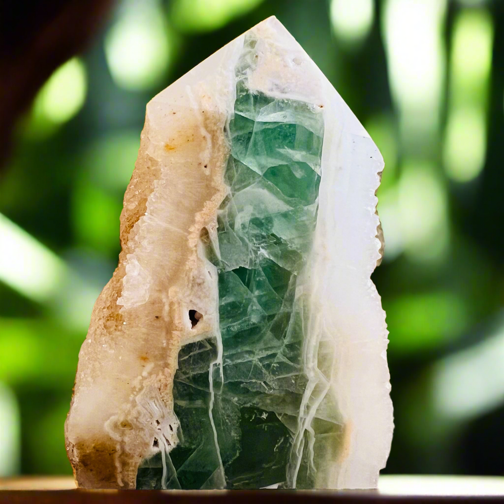 Drewsy Semi Raw Green Flourite tower