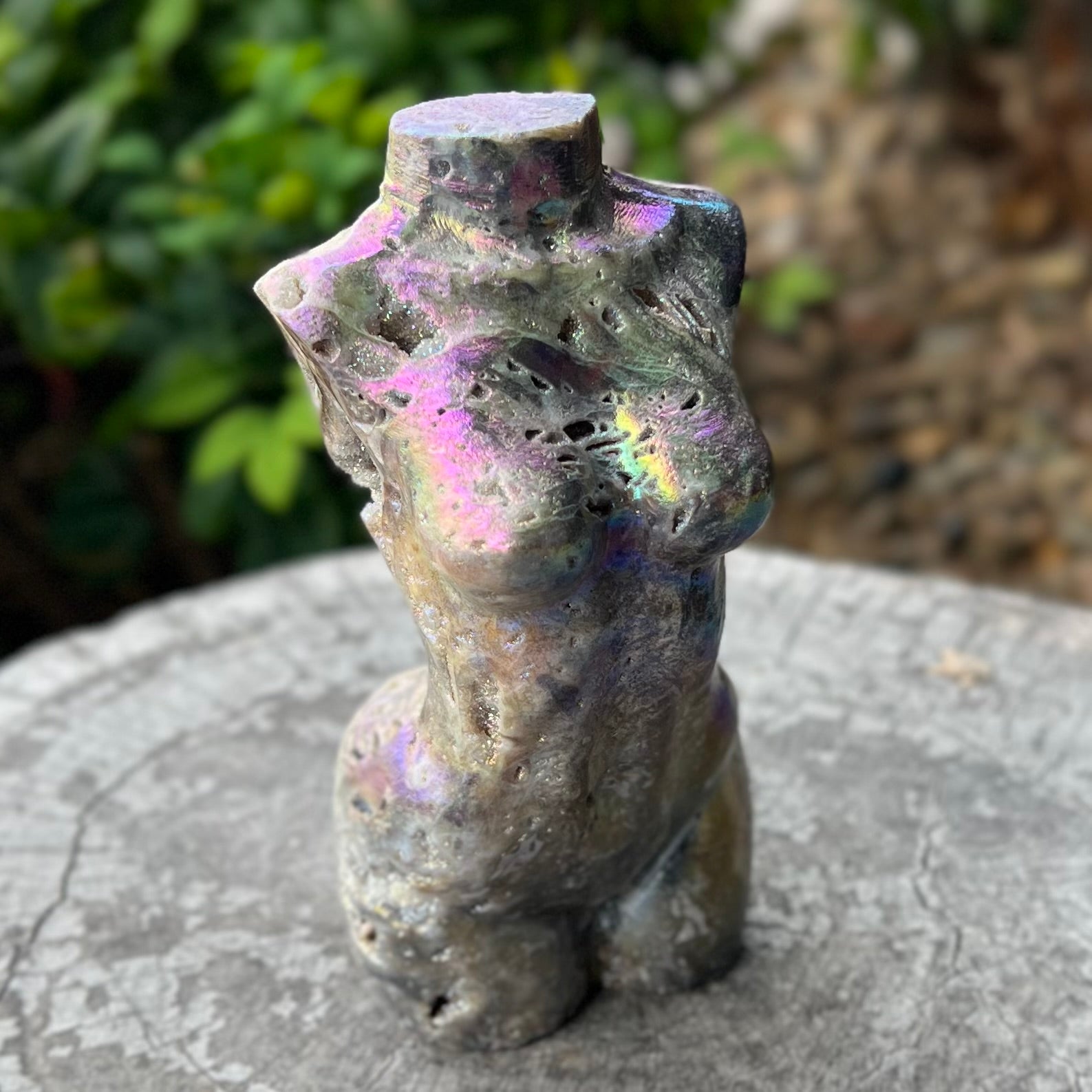 Booty Licious Electroplated Sphalarite Lady Body Carving