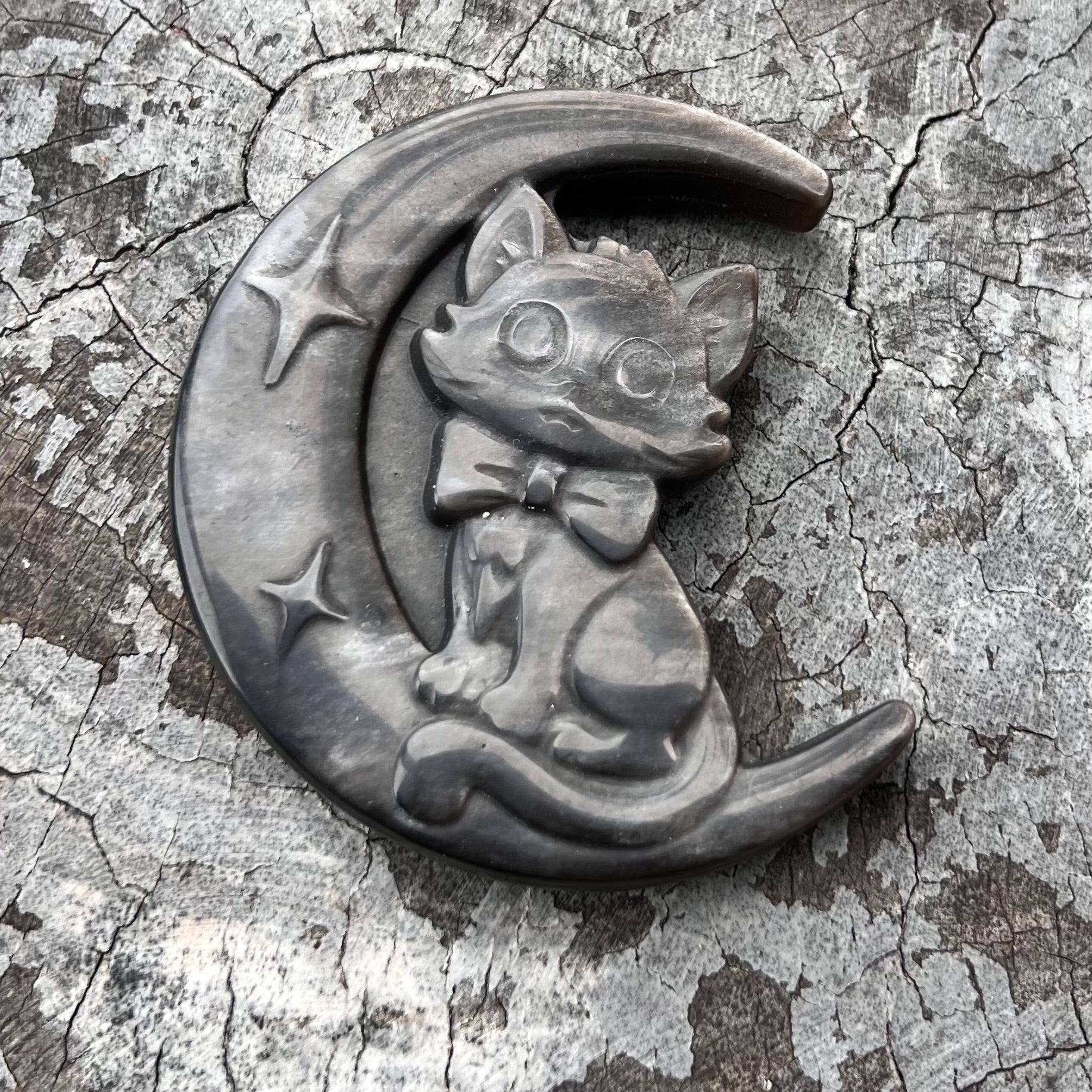Celestial Kitty Cat ~ Silver Sheen Obsidian