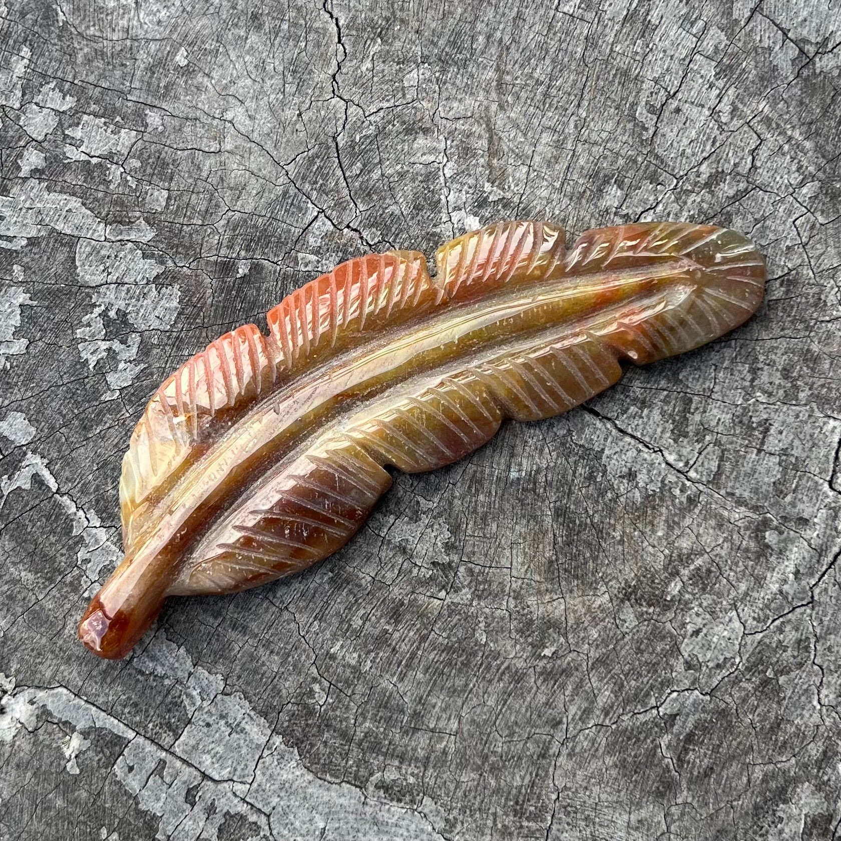 Feather of Emotional Renewal ~ Ocean Jasper