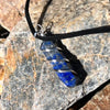 Lapis Lazuli Pencil Point Spiral Wrap Pendant