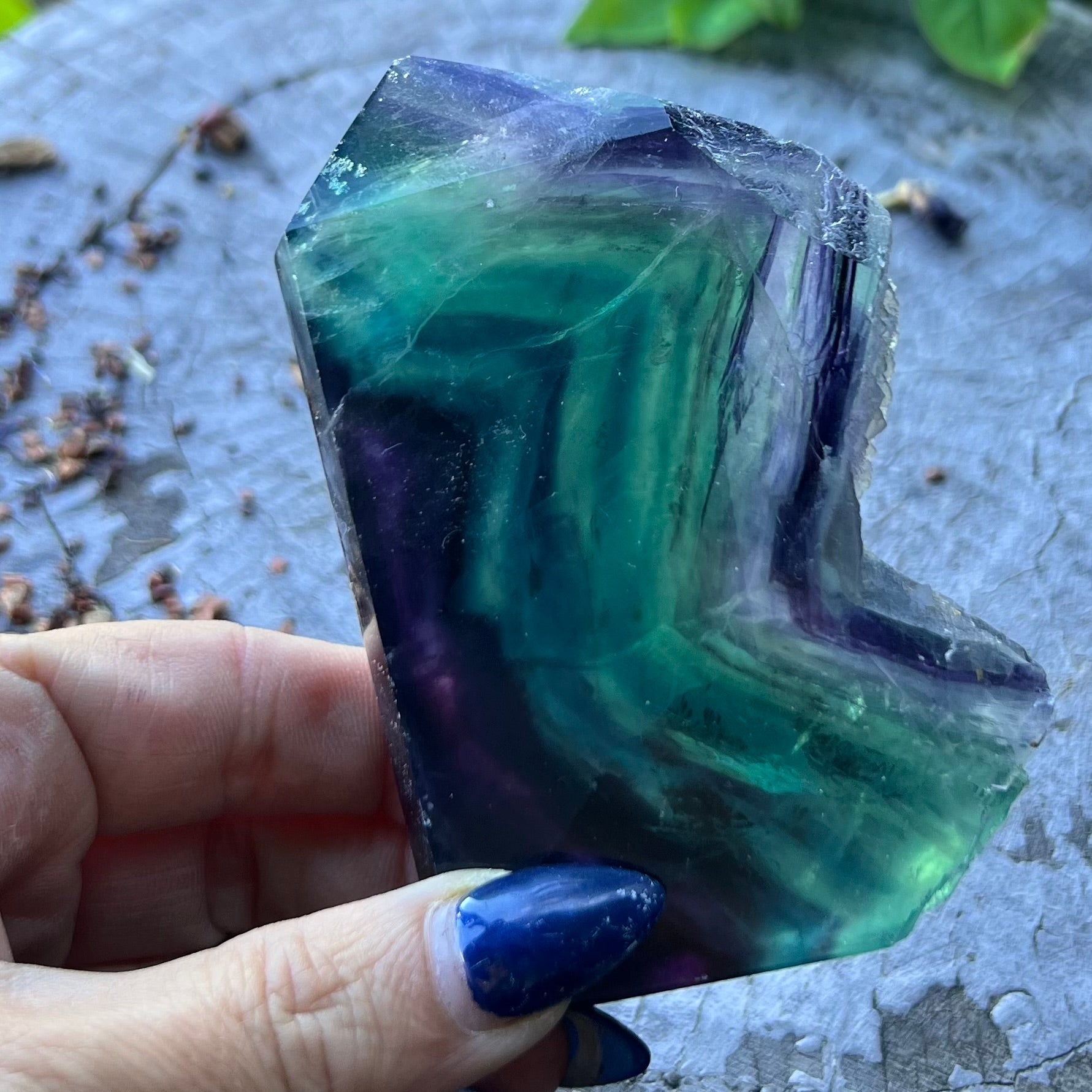 Rainbow Fluorite Semi Raw Generator Tower (1)