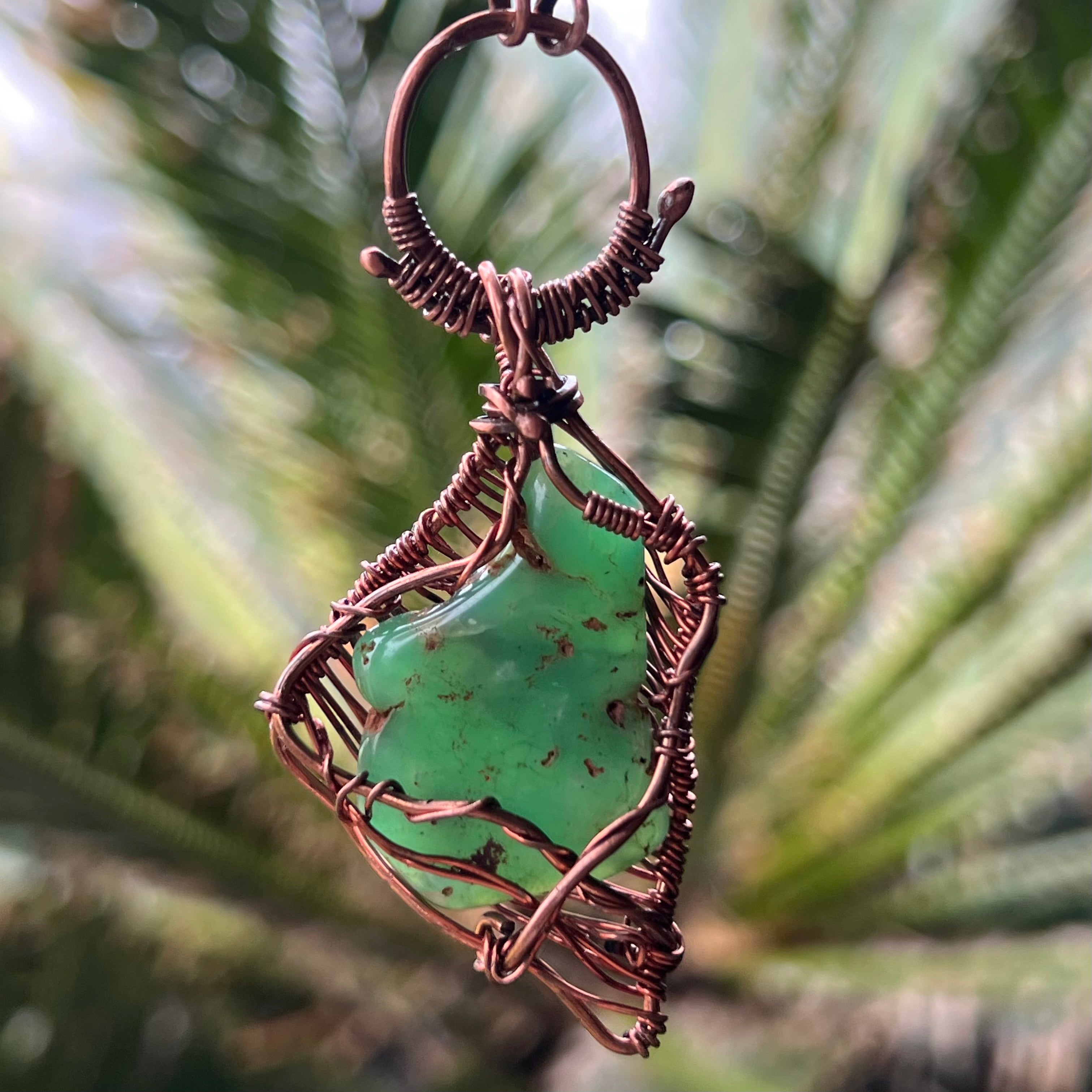 Muse Forged ~ Artesian  Chrysoprase Necklace