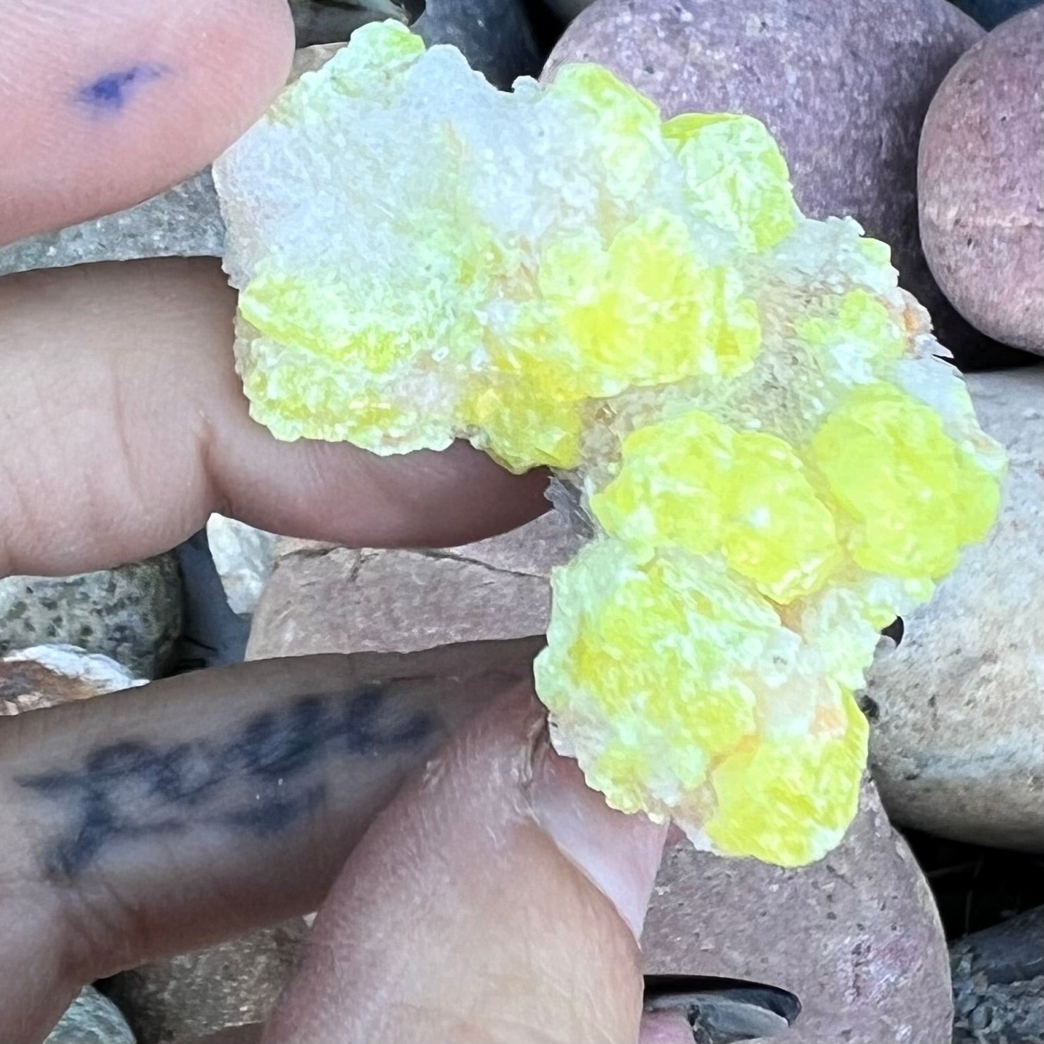 Sulphur Quartz Specimen