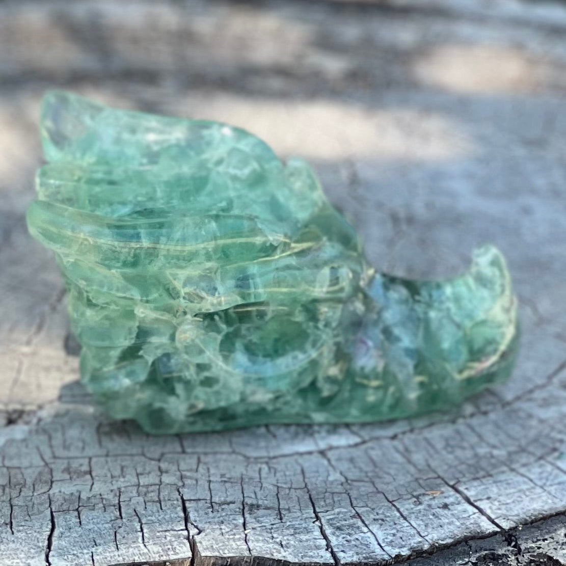 Green Fluorite Dragon Head